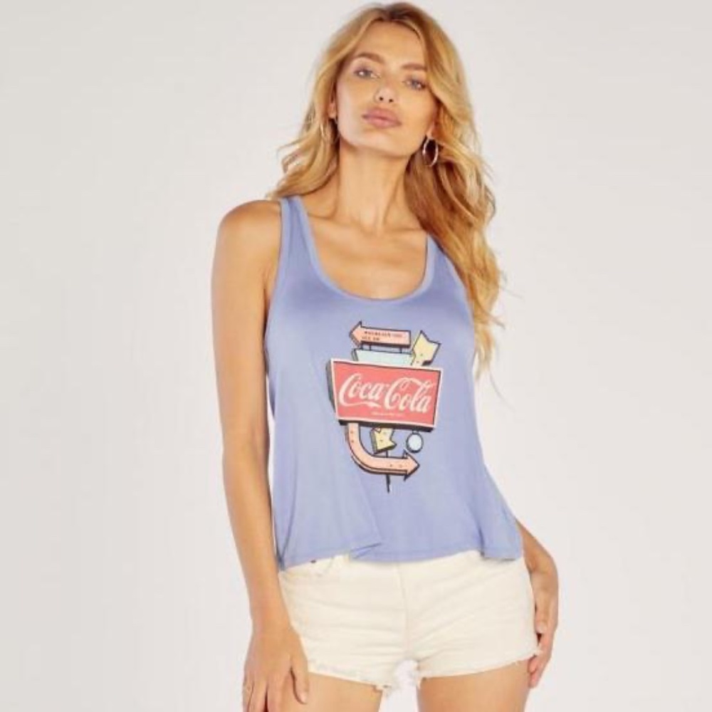🚨SALE🚨 Wildfox Think Of Coke Curved Hem Tank XS